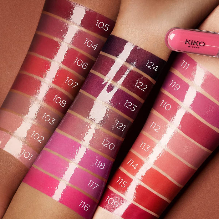 Kiko Milano  Unlimited Double Touch 106 Satin Ruby Red