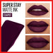 -Maybelline New York Super Stay Matte Ink Liquid Lipstick - 45 Escapist - purple - Buy online in Egypt, 3600531411169