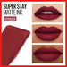 Maybelline New York Super Stay Matte Ink Liquid Lipstick - 50 Voyager - red - Buy online in Egypt ,3600531411176